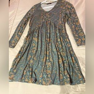 Bombon lightweight green floral dress size small